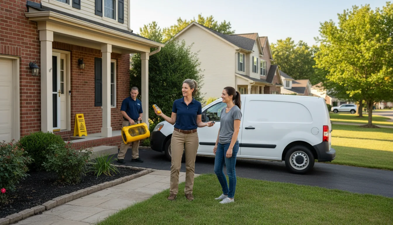 Residential water damage restoration in Newton, IL
